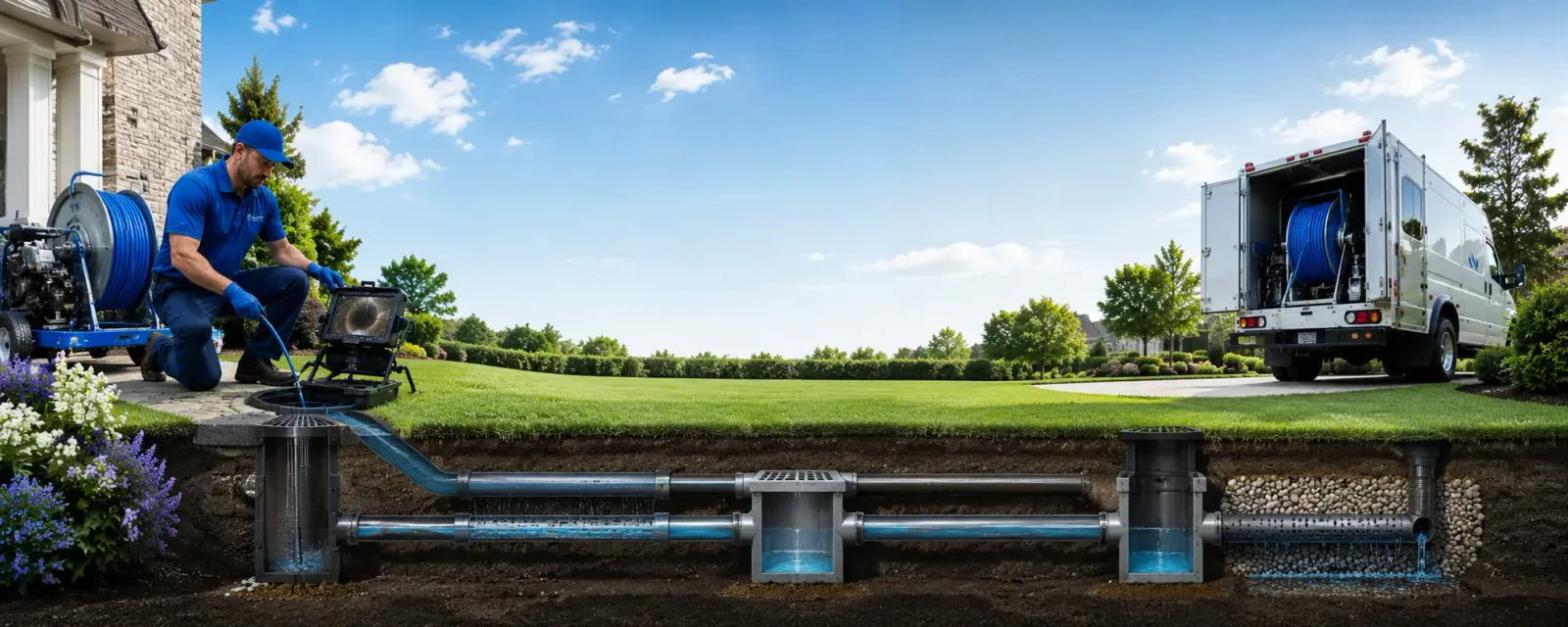 Outdoor drain cleaning information for Pollock, SD